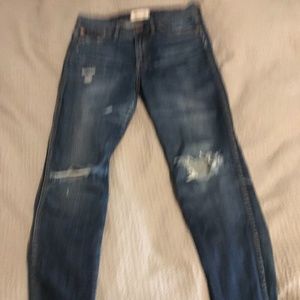 MADEWELL 9” High-Rise Skinny Jeans Ripped and Patched Edition size 29